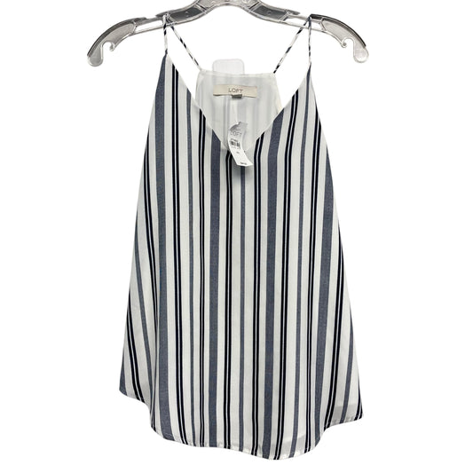 Top Sleeveless By Loft In Striped Pattern, Size:Xs