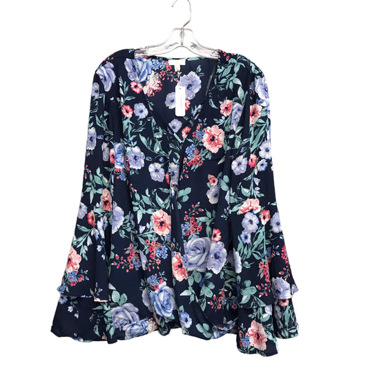 Top Ls By C In Floral Print, Size:2X