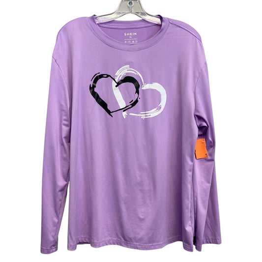 Top Ls Basic By Shein In Purple, Size:Xl