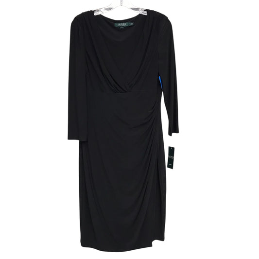 Dress Party Midi By Lauren By Ralph Lauren In Black, Size:L