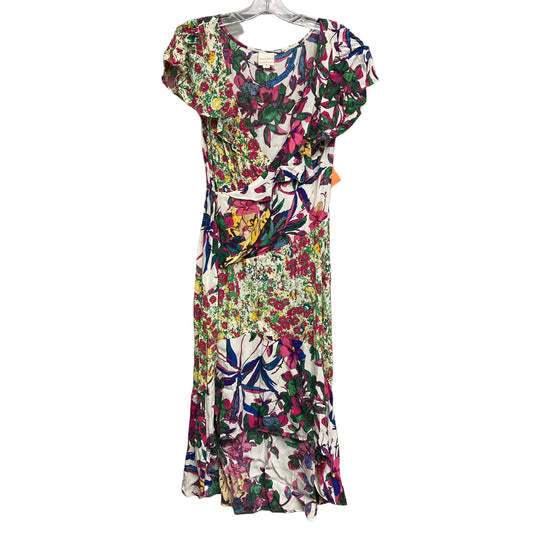 Dress Casual Midi By Anthropologie In Floral Print, Size:M