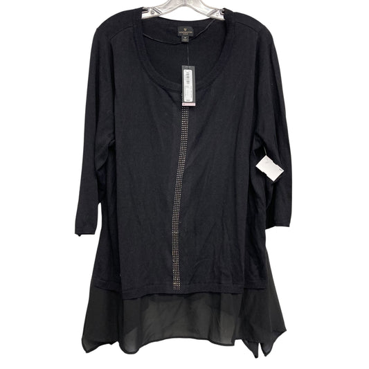 Top Ls By Worthington In Black, Size:1X
