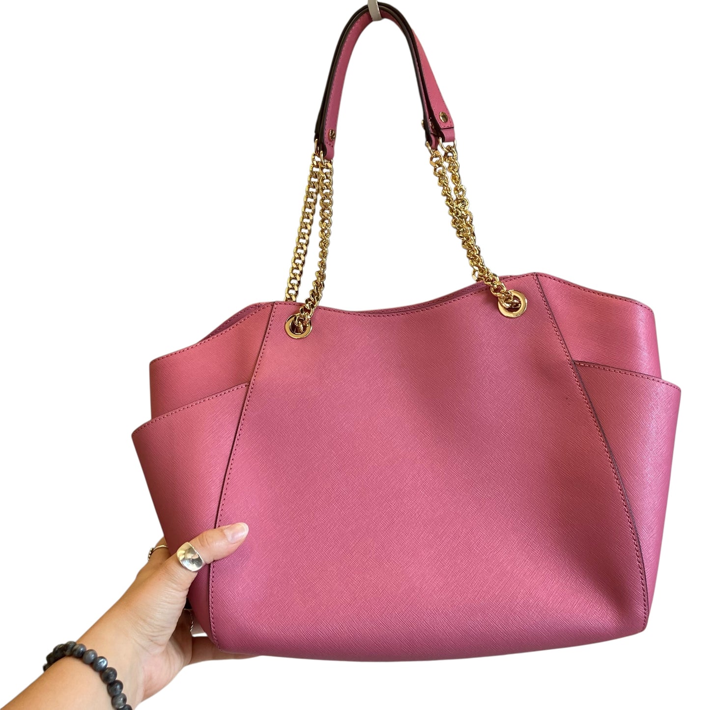 Handbag Designer By Michael Kors In Pink, Size:Large