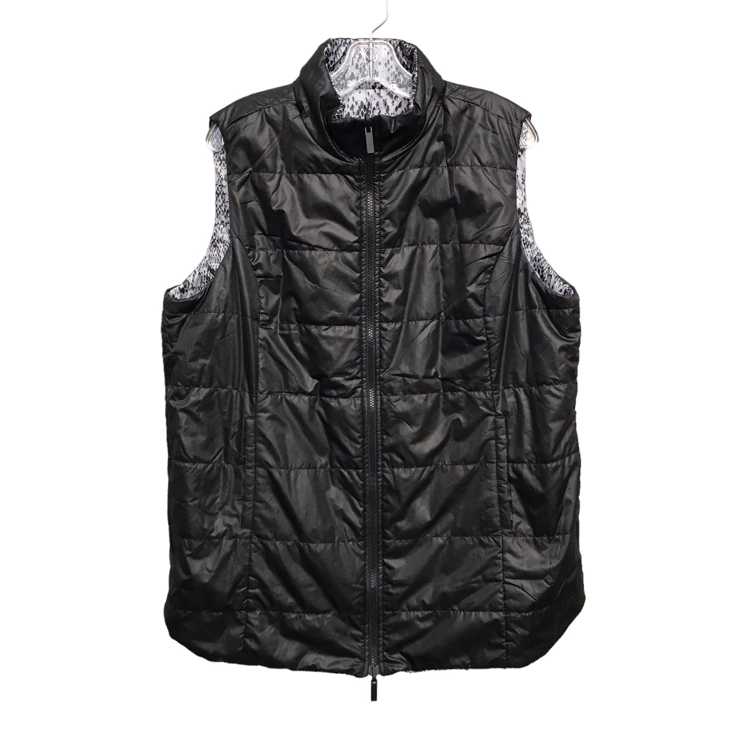 Vest Puffer & Quilted By Chicos In Black, Size:Xl