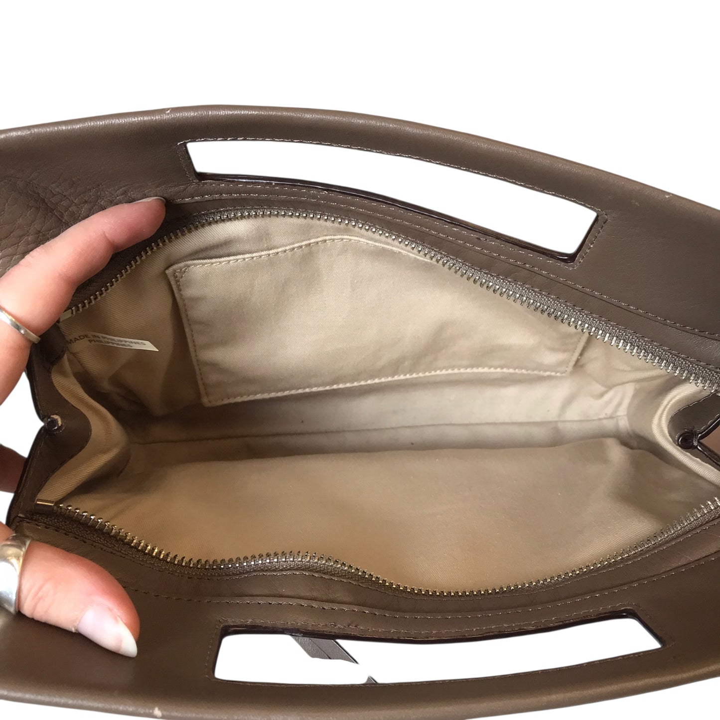 Clutch Designer By Coach In Taupe, Size:Medium