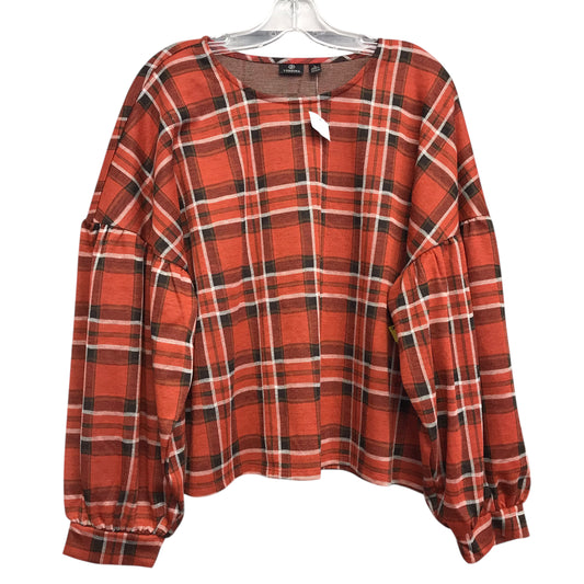 Top Ls By Versona In Plaid Pattern, Size:L