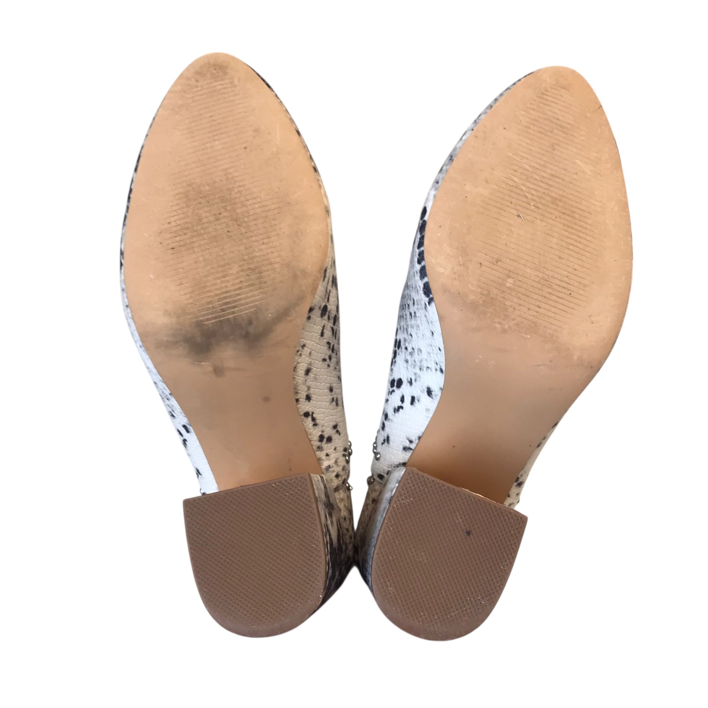 Boots Ankle Heels By Steve Madden In Snakeskin Print, Size:7.5