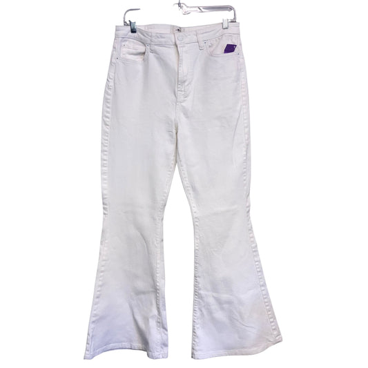 Jeans Flared By 7 For All Mankind In White Denim, Size:12