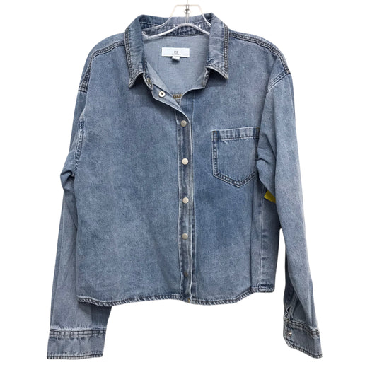 Top Ls By Thread And Supply In Blue Denim, Size:Xl