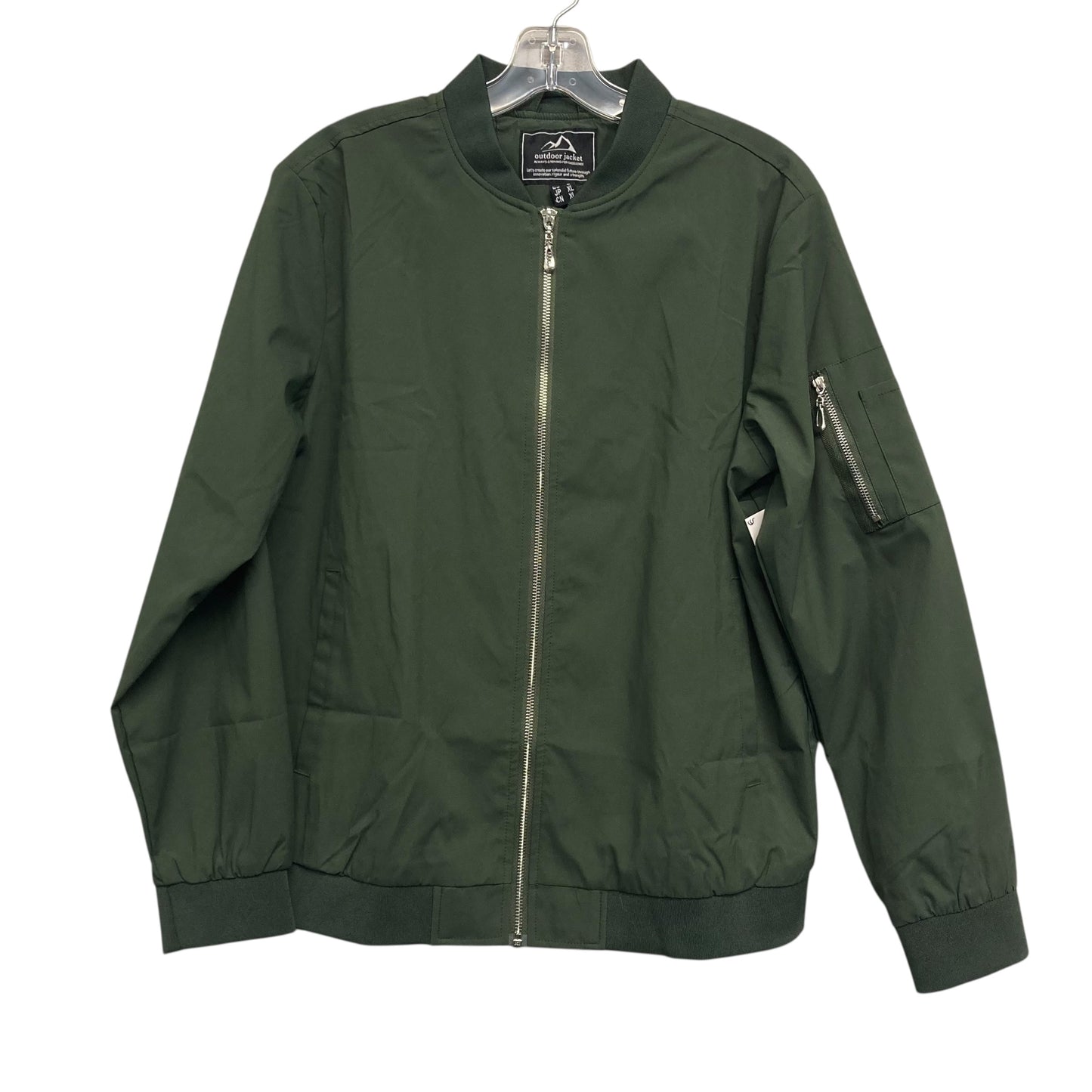Jacket Windbreaker By Outdoor Jacket In Green, Size:L
