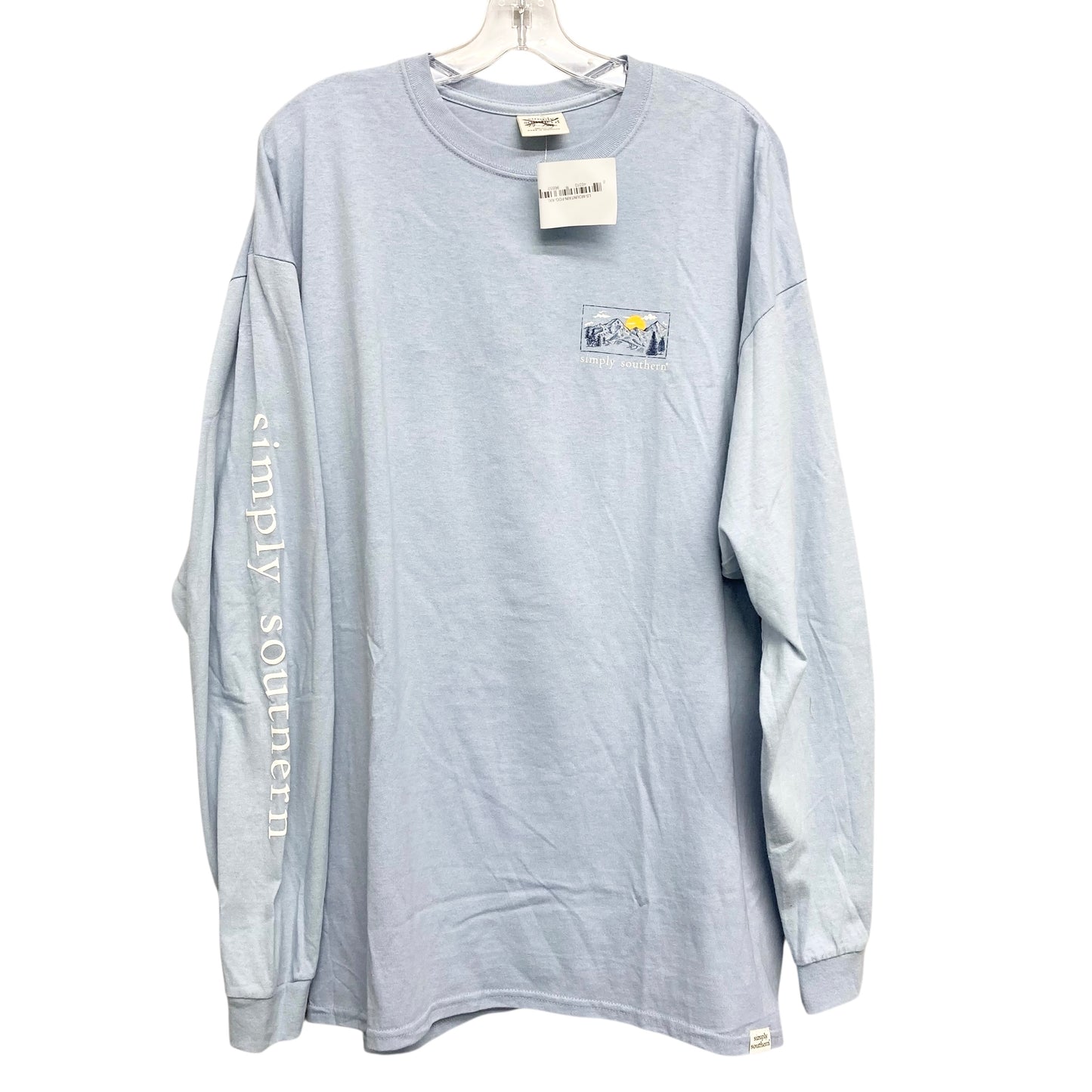 Top Ls By Simply Southern In Blue, Size:1X