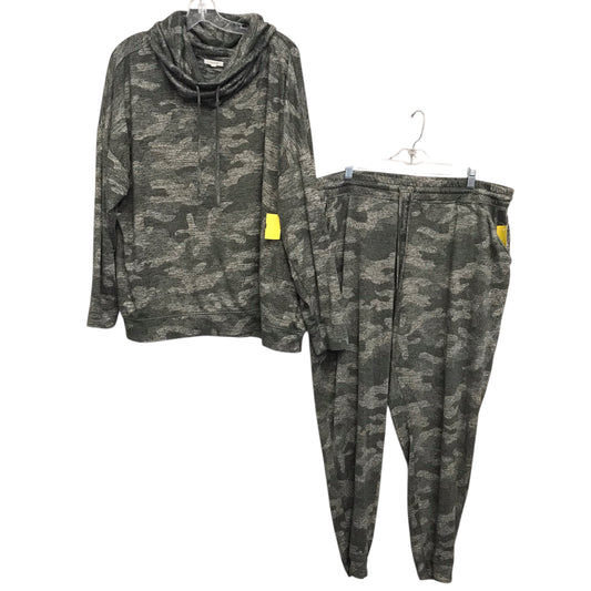 Pants Set 2Pc By Maurices In Camouflage Print, Size:2X