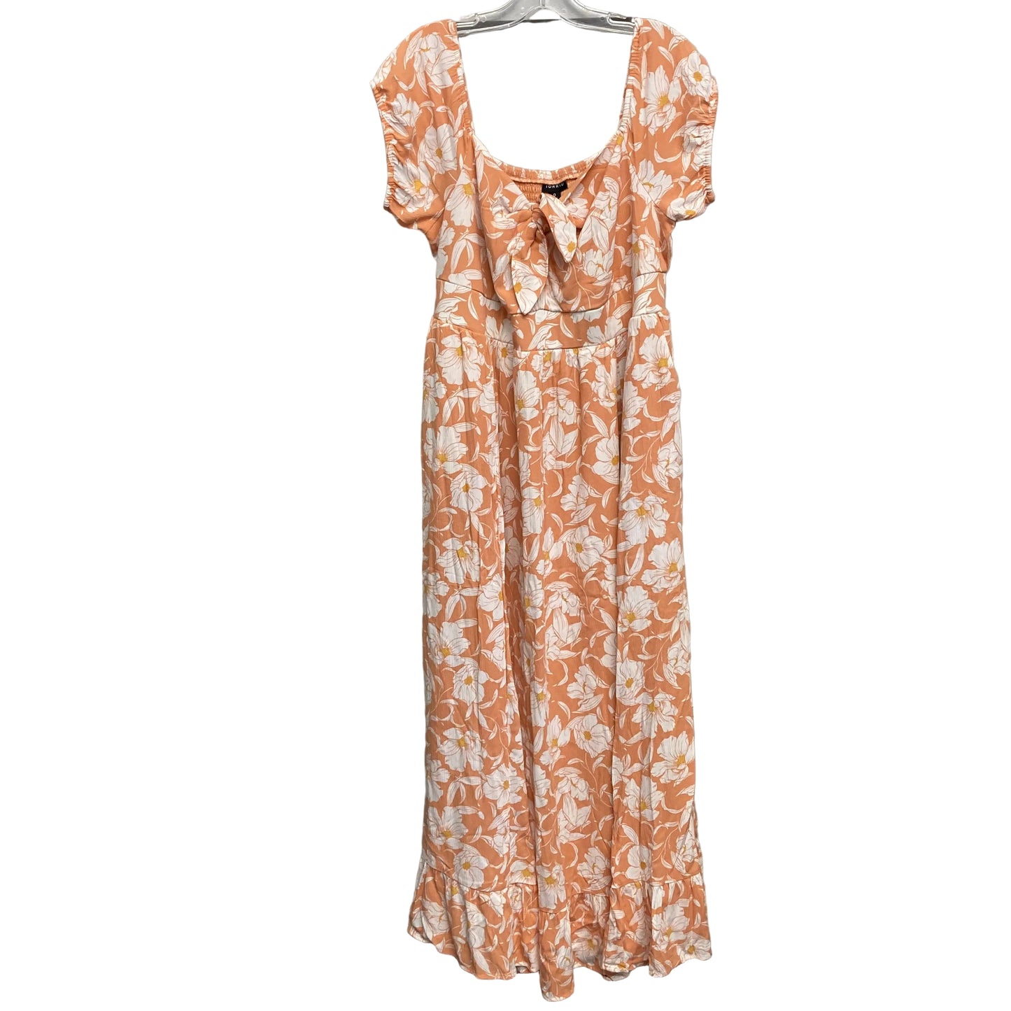 Dress Casual Maxi By Torrid In Orange & White, Size:L