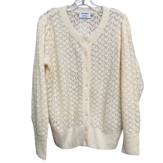 Sweater Cardigan By Old Navy In Cream, Size:L