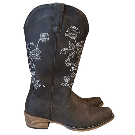 Boots Western By Jeossy Milan In Bronze, Size:8