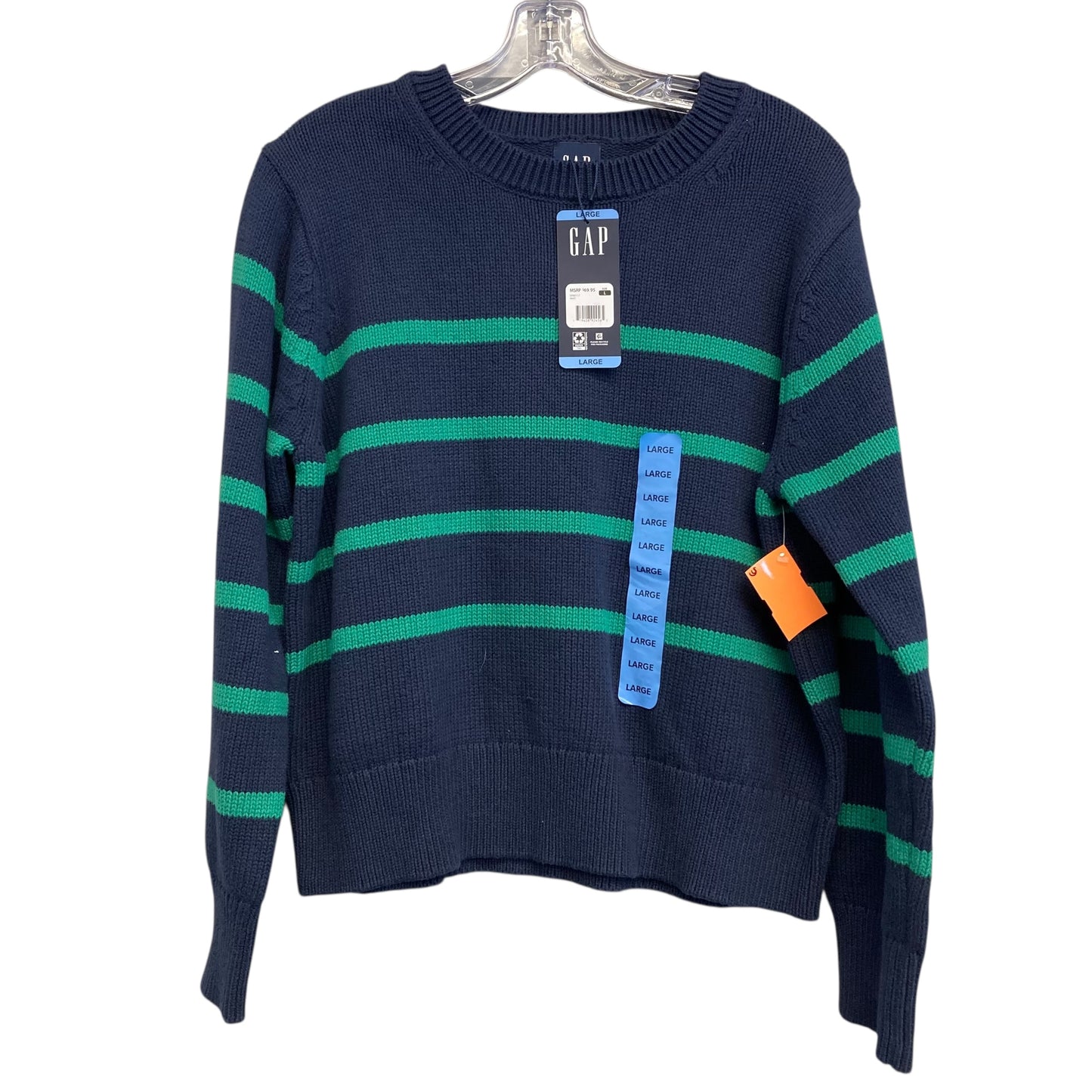 Sweater By Gap In Blue & Green, Size:L