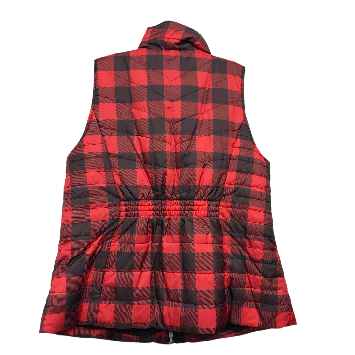 Vest Puffer & Quilted By Talbots In Plaid Pattern, Size:1X