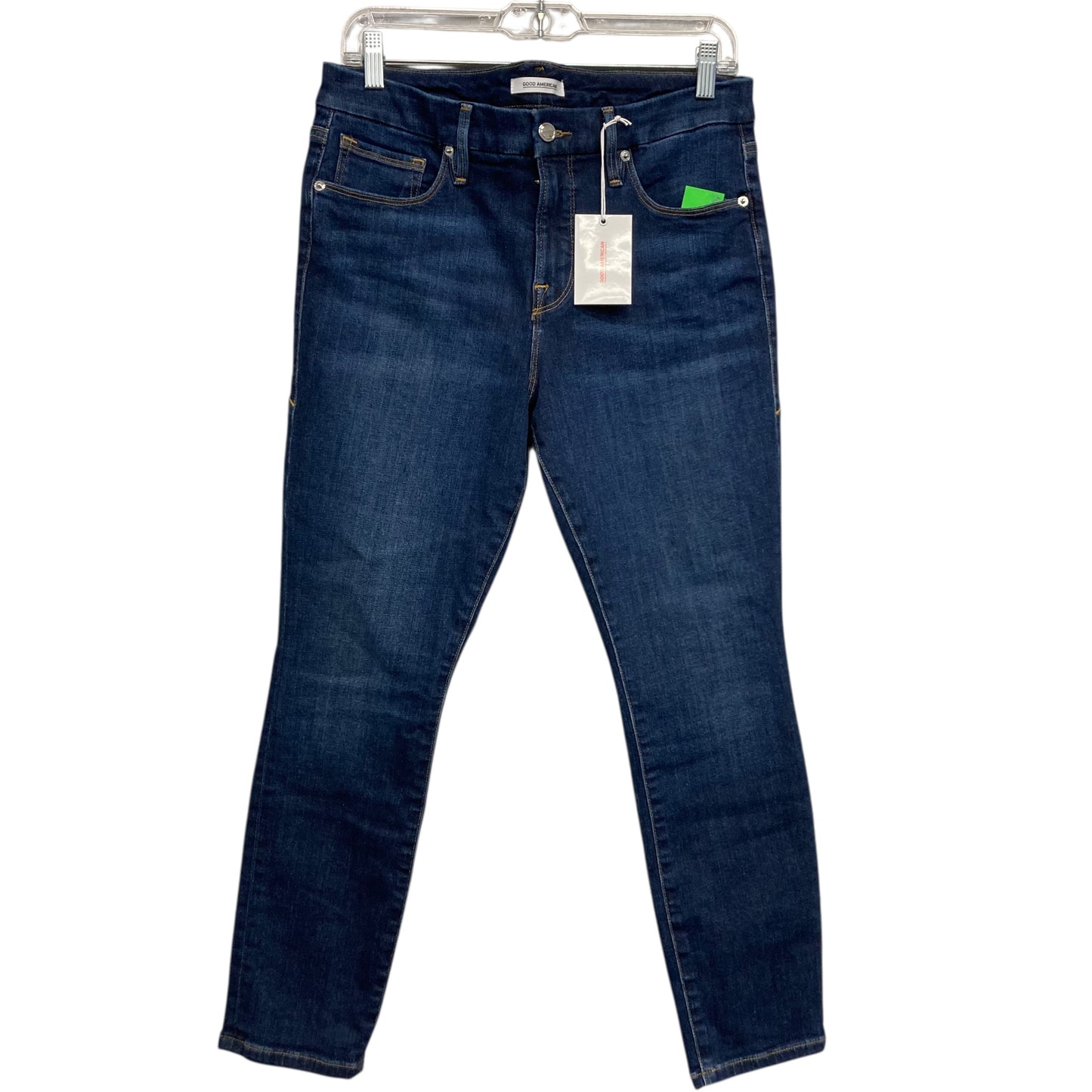Jeans Straight By Good American In Blue Denim, Size:12