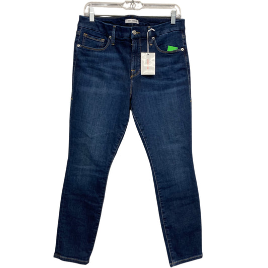 Jeans Straight By Good American In Blue Denim, Size:12
