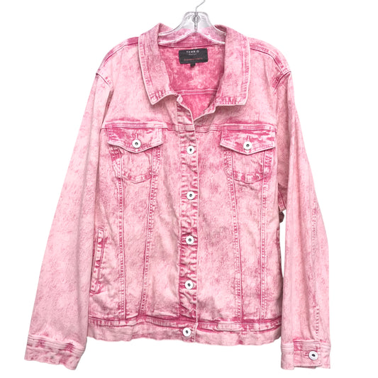 Jacket Denim By Torrid In Pink Denim, Size:4X
