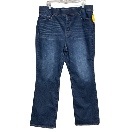 Jeans Boot Cut By Terra & Sky In Blue Denim, Size:16