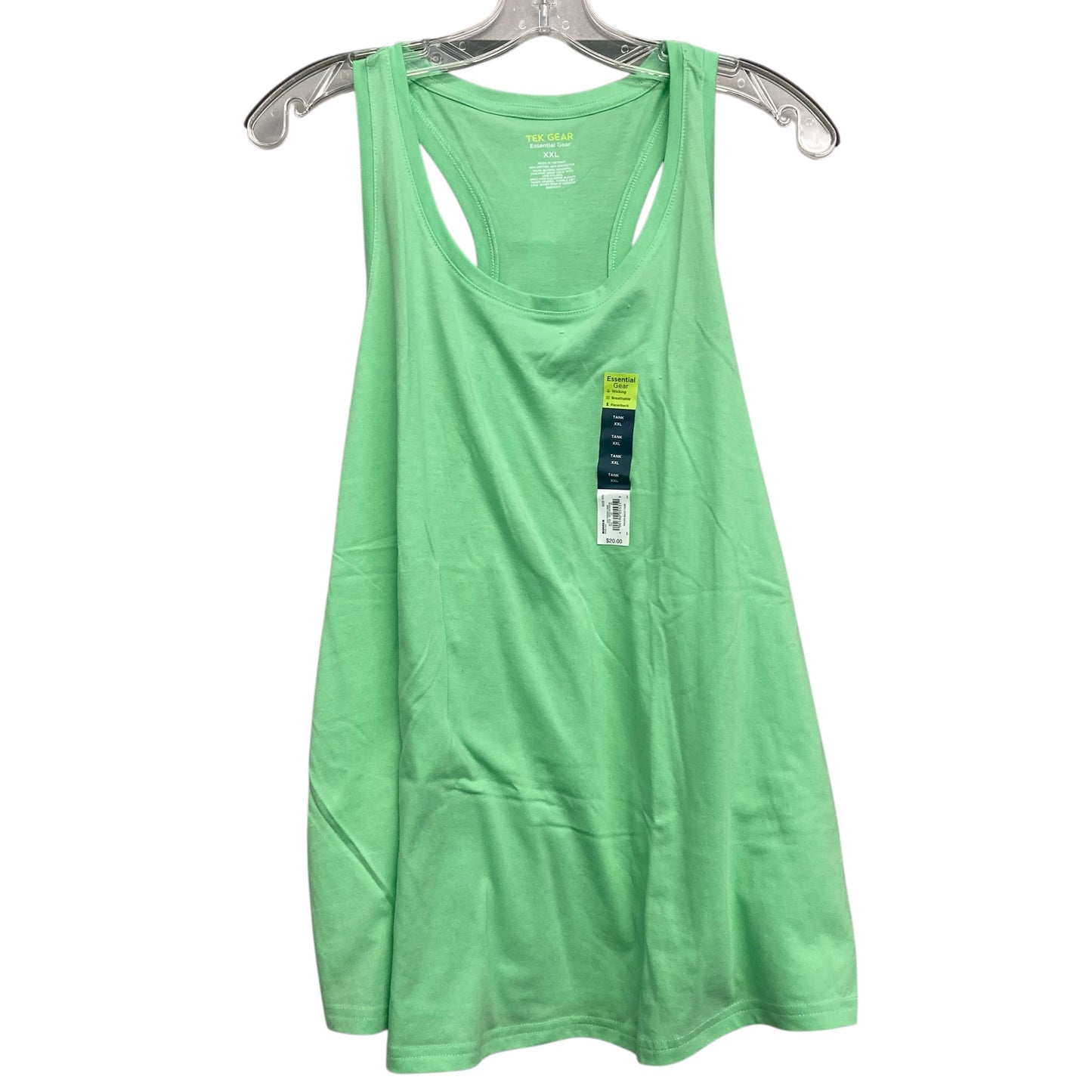 Athletic Tank Top By Tek Gear In Green, Size:1X