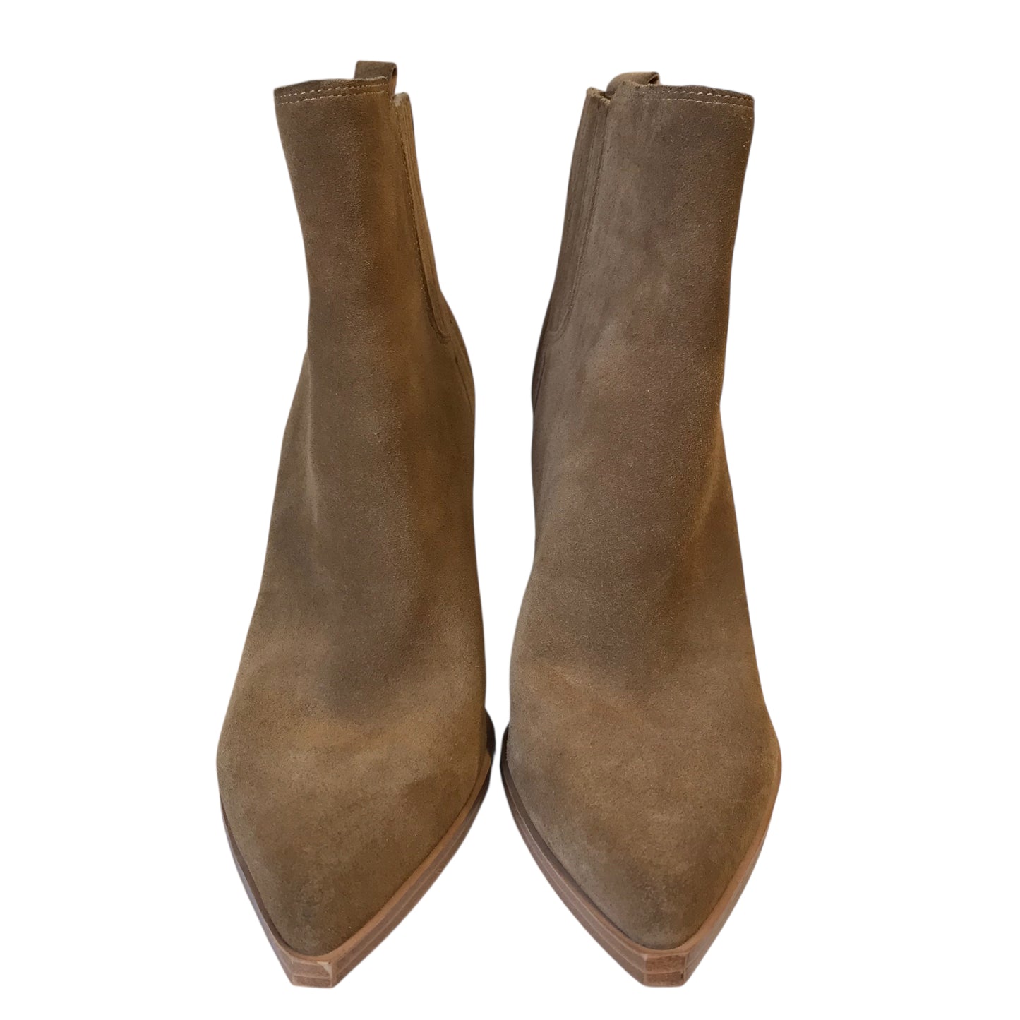 Boots Ankle Heels By Marc Fisher In Brown, Size:9.5