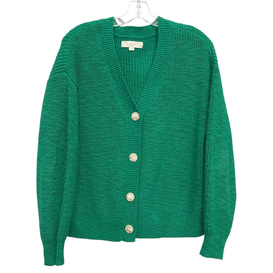 Sweater Cardigan By Loft In Green, Size:M