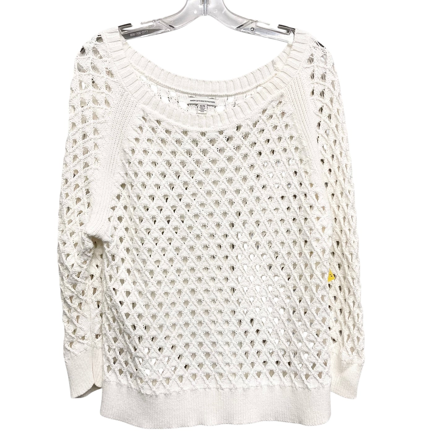 Sweater By American Eagle In White, Size:Xl