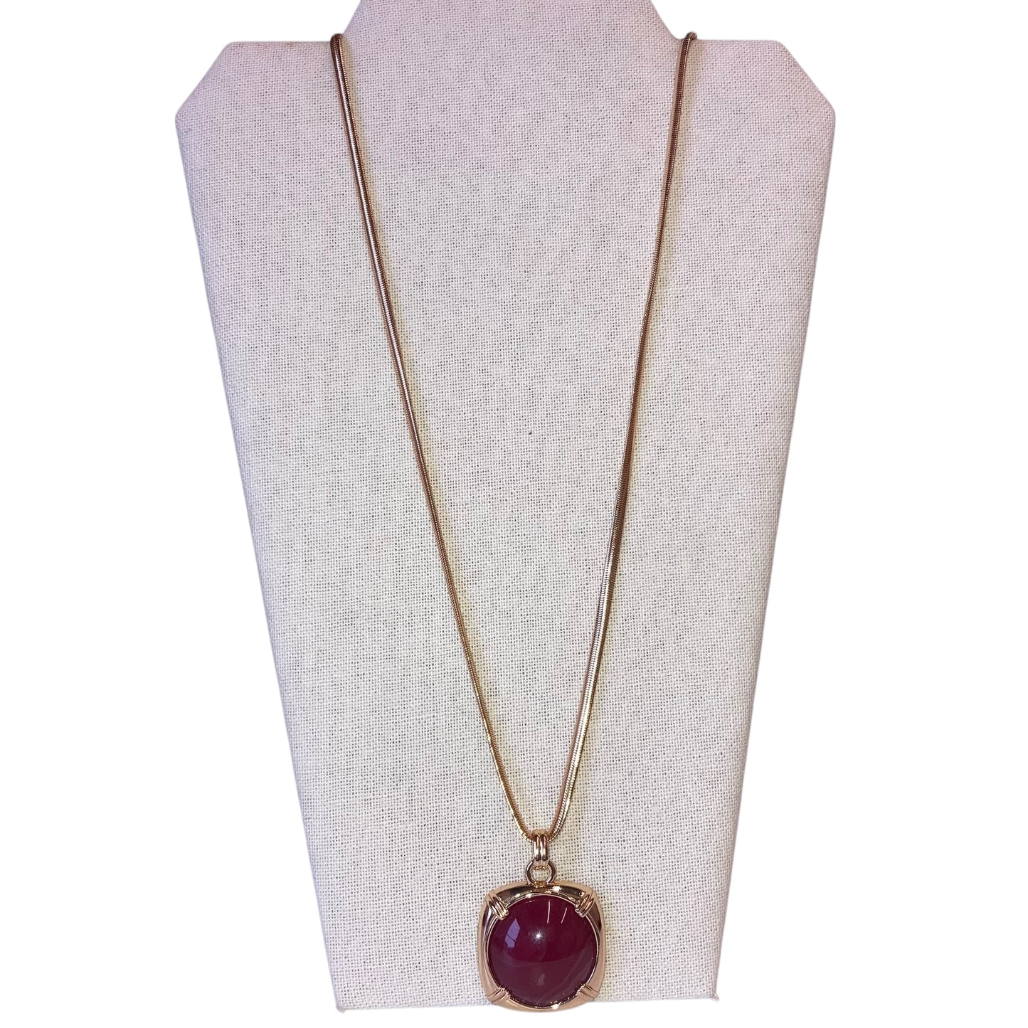 Necklace Pendant By Loft In Gold & Pink