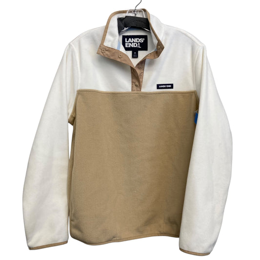 Top Ls By Lands End In Cream & Tan, Size:M