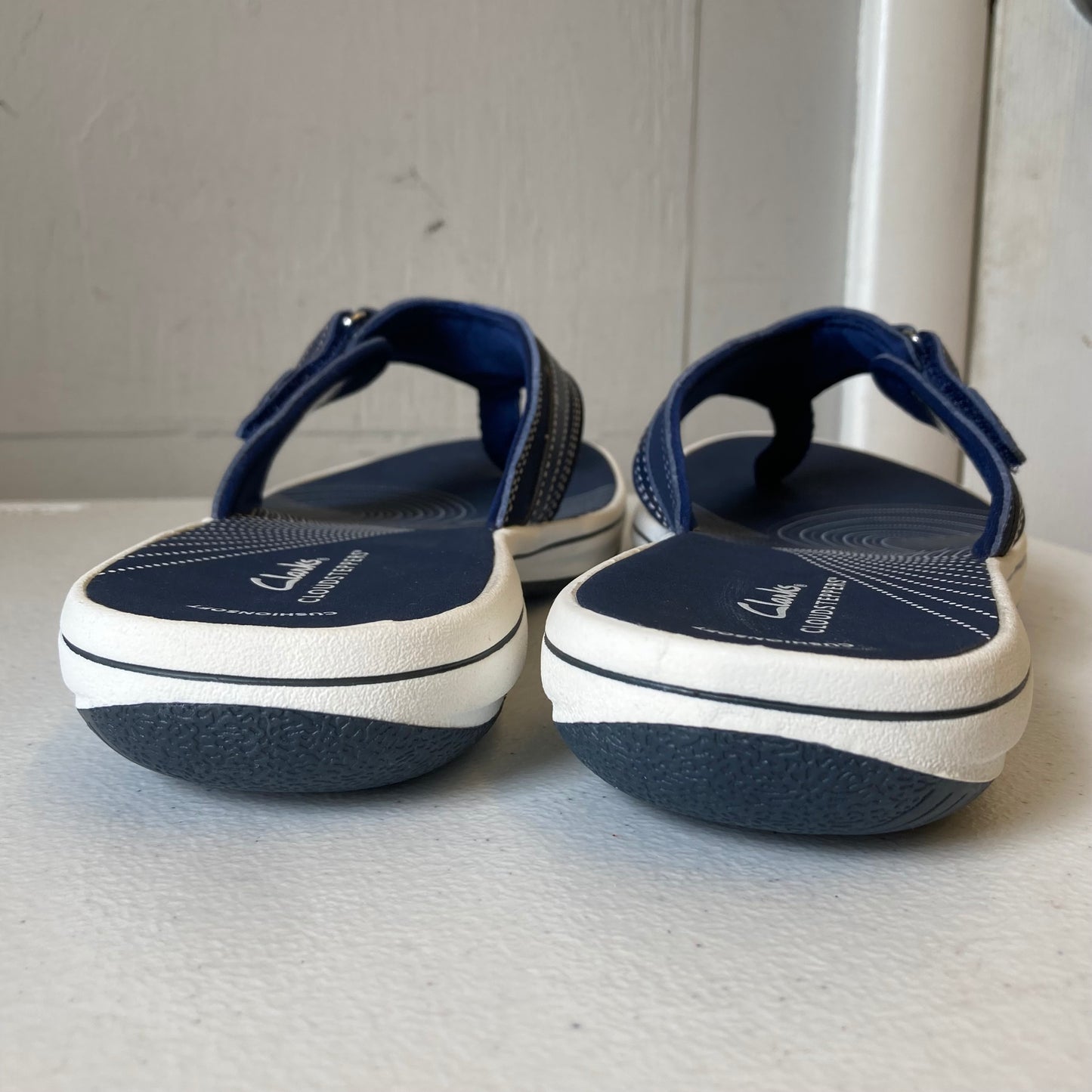 Sandals Flip Flops By Clarks In Navy, Size:10