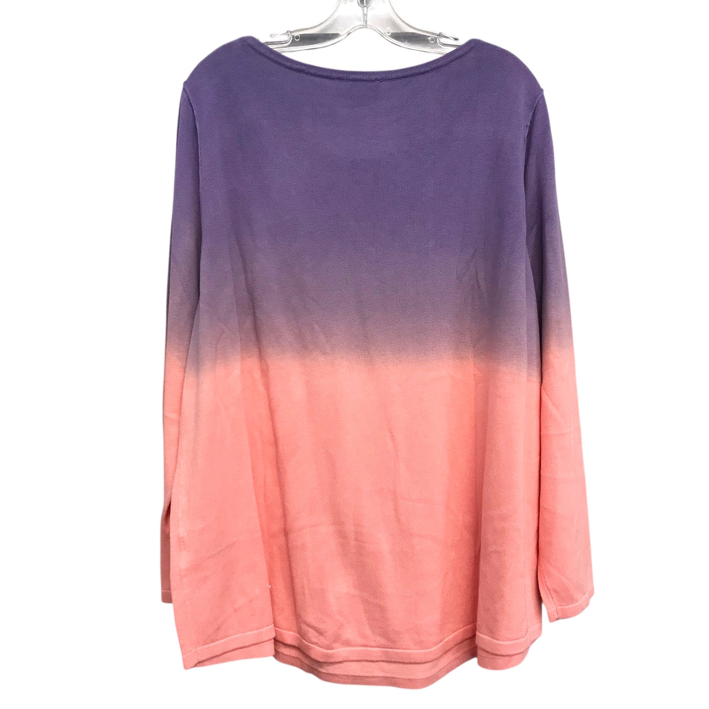 Sweater By Belle By Kim Gravel In Orange & Purple, Size:2X