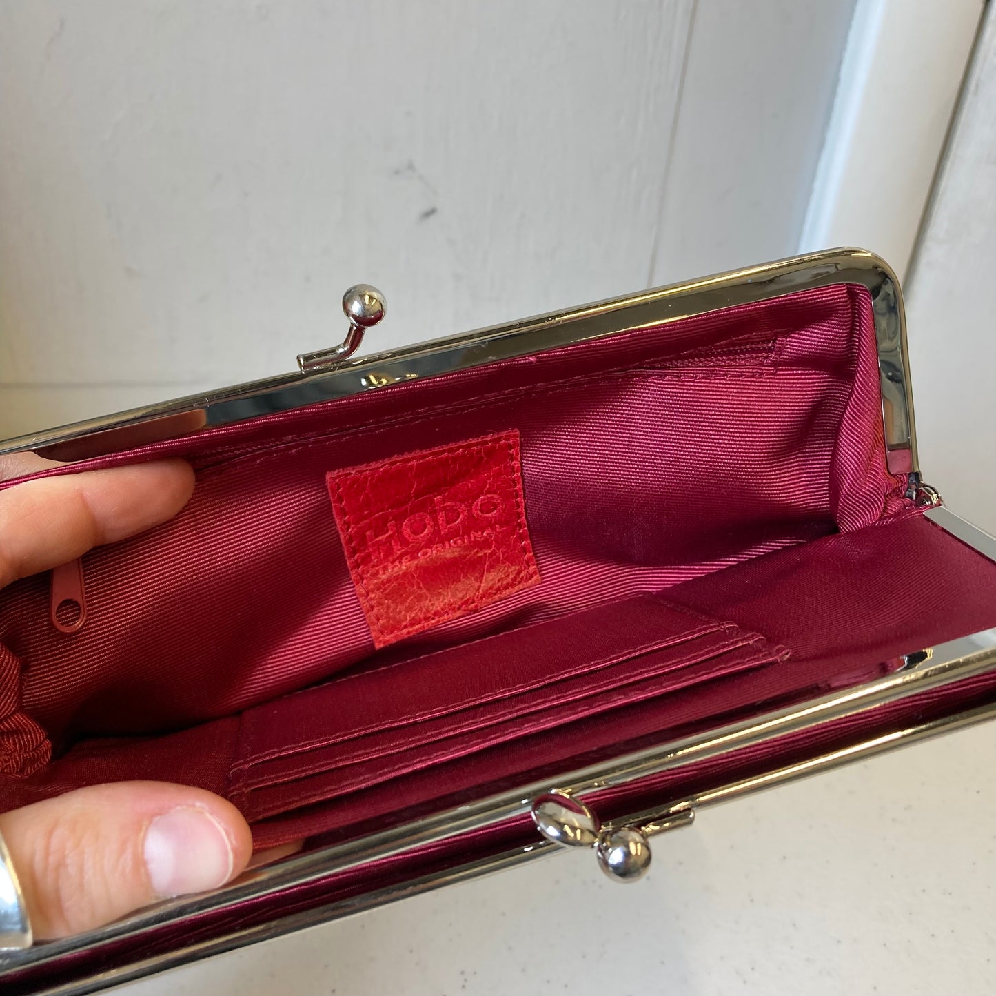 Wallet By Hobo Intl In Silver, Size:Medium