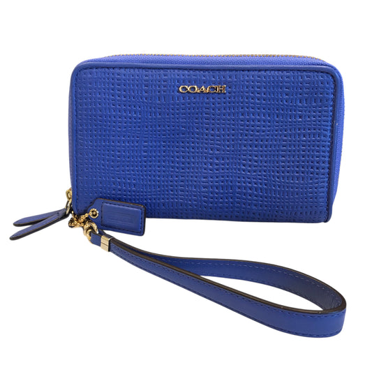 Wristlet Designer By Coach In Blue, Size:Small
