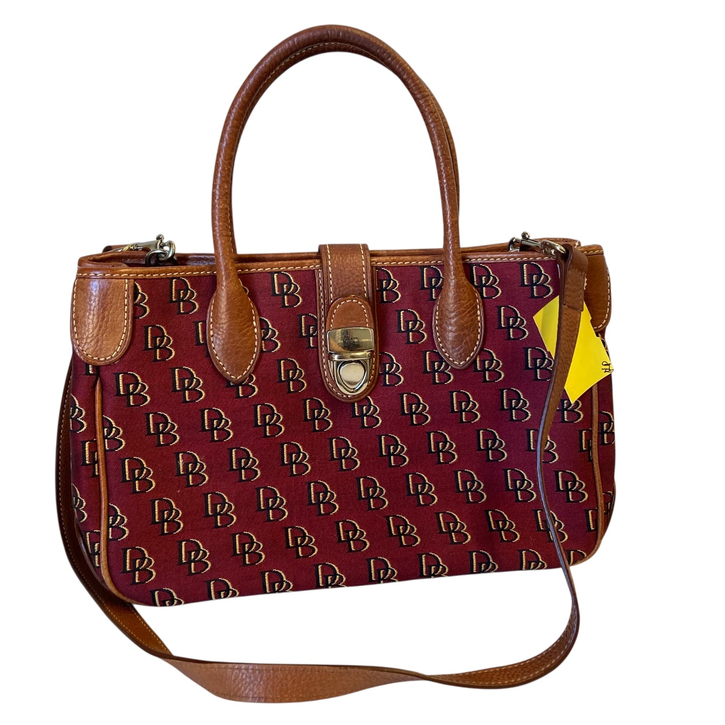 Handbag Designer By Dooney And Bourke In Maroon, Size:Medium