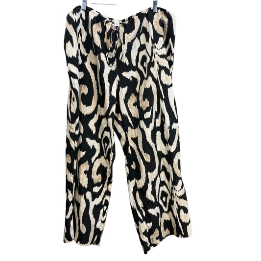 Pants Lounge By H&M In Black & Tan, Size:Xxl