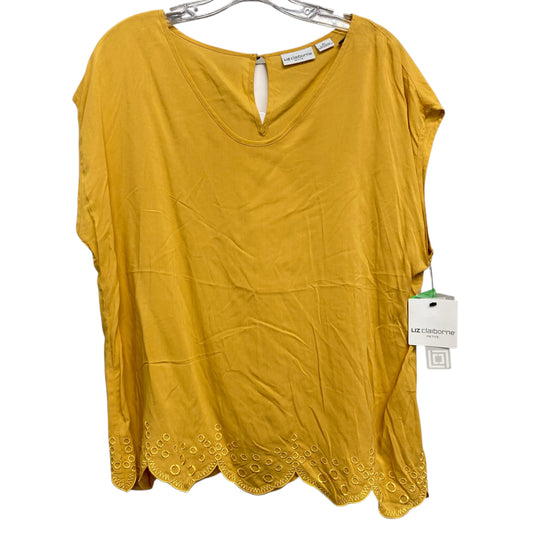 Top Sleeveless By Liz Claiborne In Yellow, Size:Lp