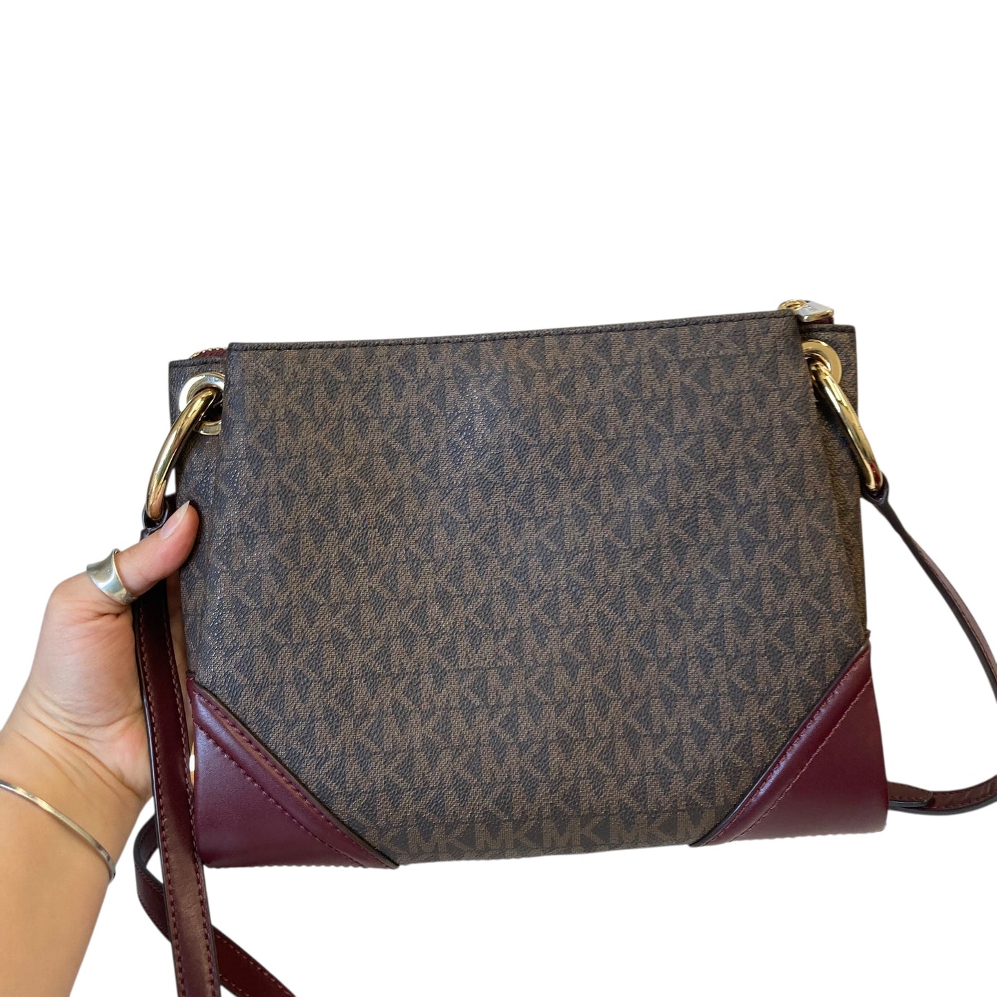 Crossbody Designer By Michael Kors In Brown, Size:Medium