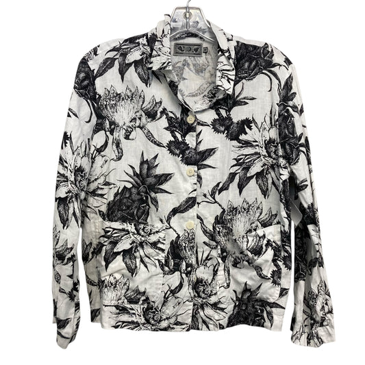 Top Ls By Desmond & Dempsey In Black & White, Size:Xs