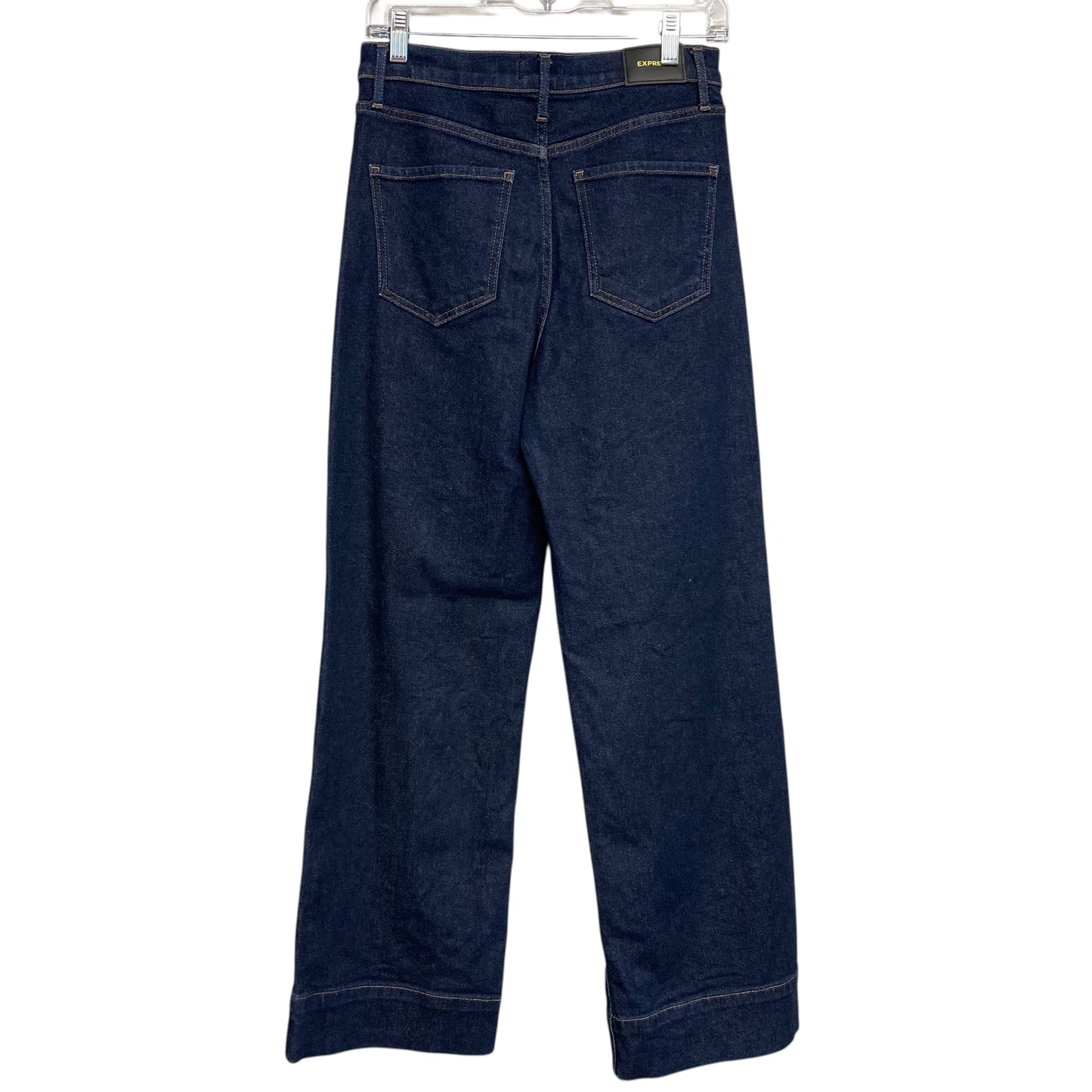 Jeans Wide Leg By Express In Blue Denim, Size:2