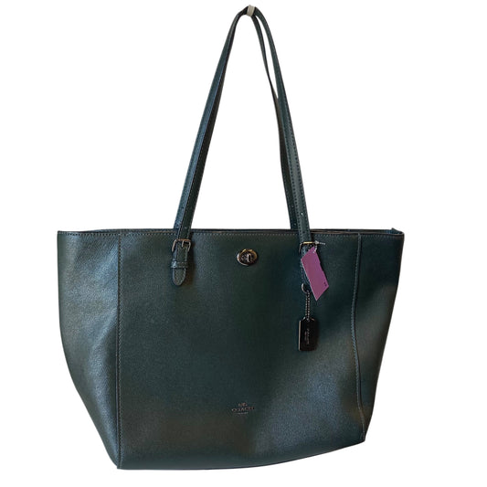 Handbag Designer By Coach In Green, Size:Large