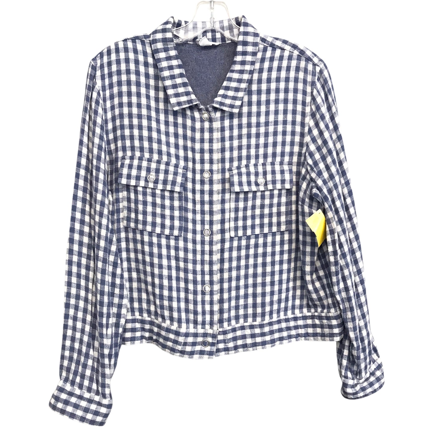 Top Ls By Tribal In Checkered Pattern, Size:L