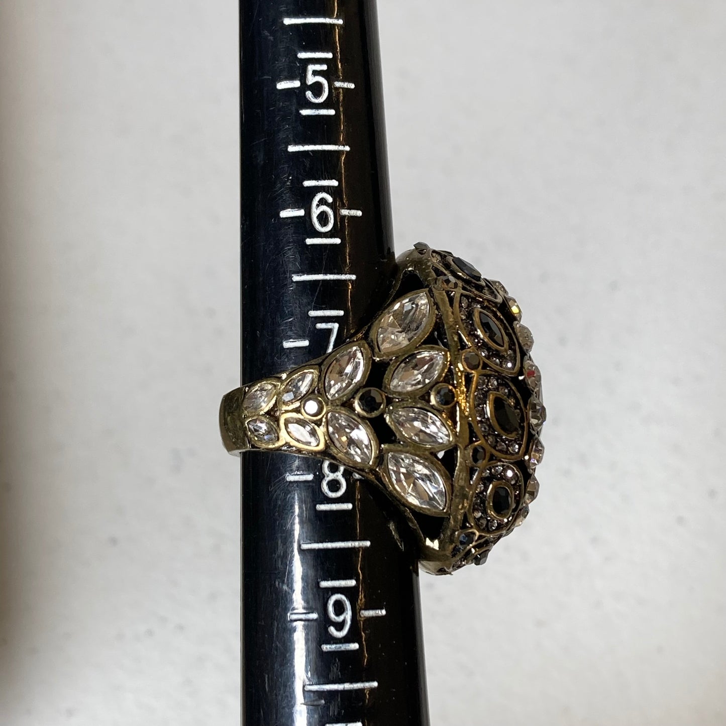 Ring Statement By Heidi Daus In Black & Gold