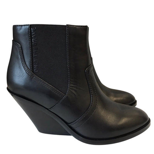 Boots Ankle Heels By Diesel In Black, Size:7.5