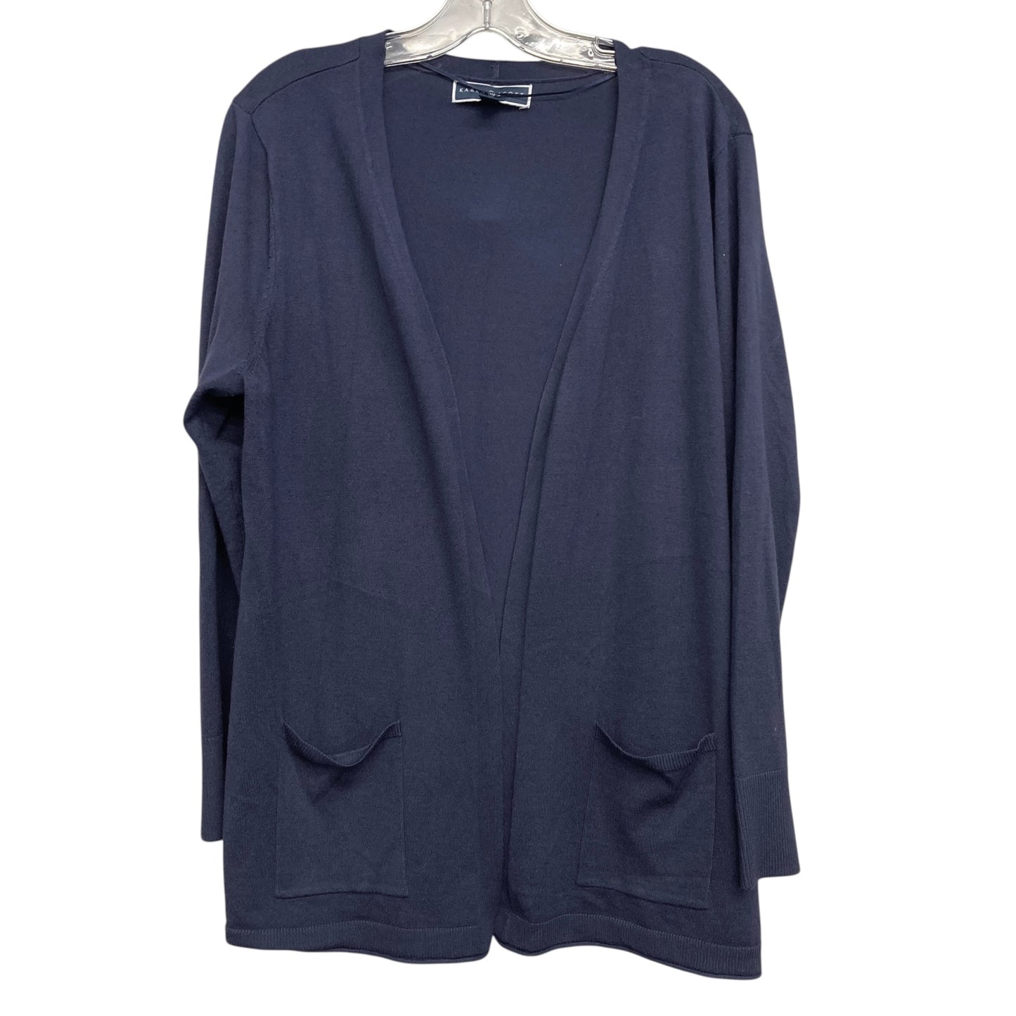 Cardigan By Karen Scott In Navy, Size:L
