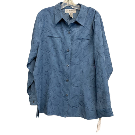Top Ls By Sag Harbor In Blue, Size:1X