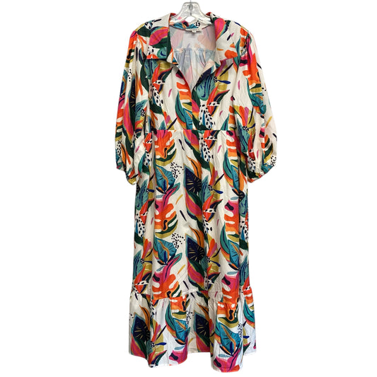 Dress Casual Maxi By Umgee In Tropical Print, Size:1X