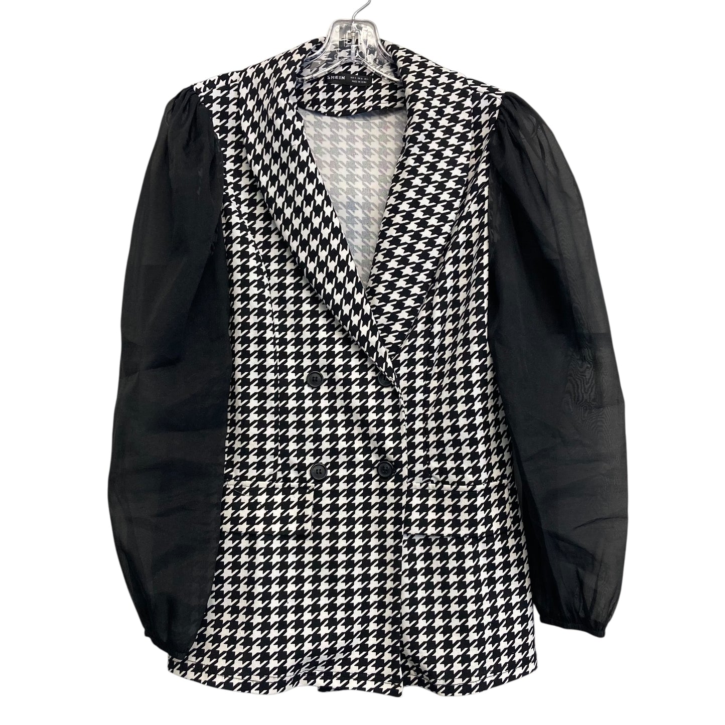 Blazer By Shein In Black & White, Size:S