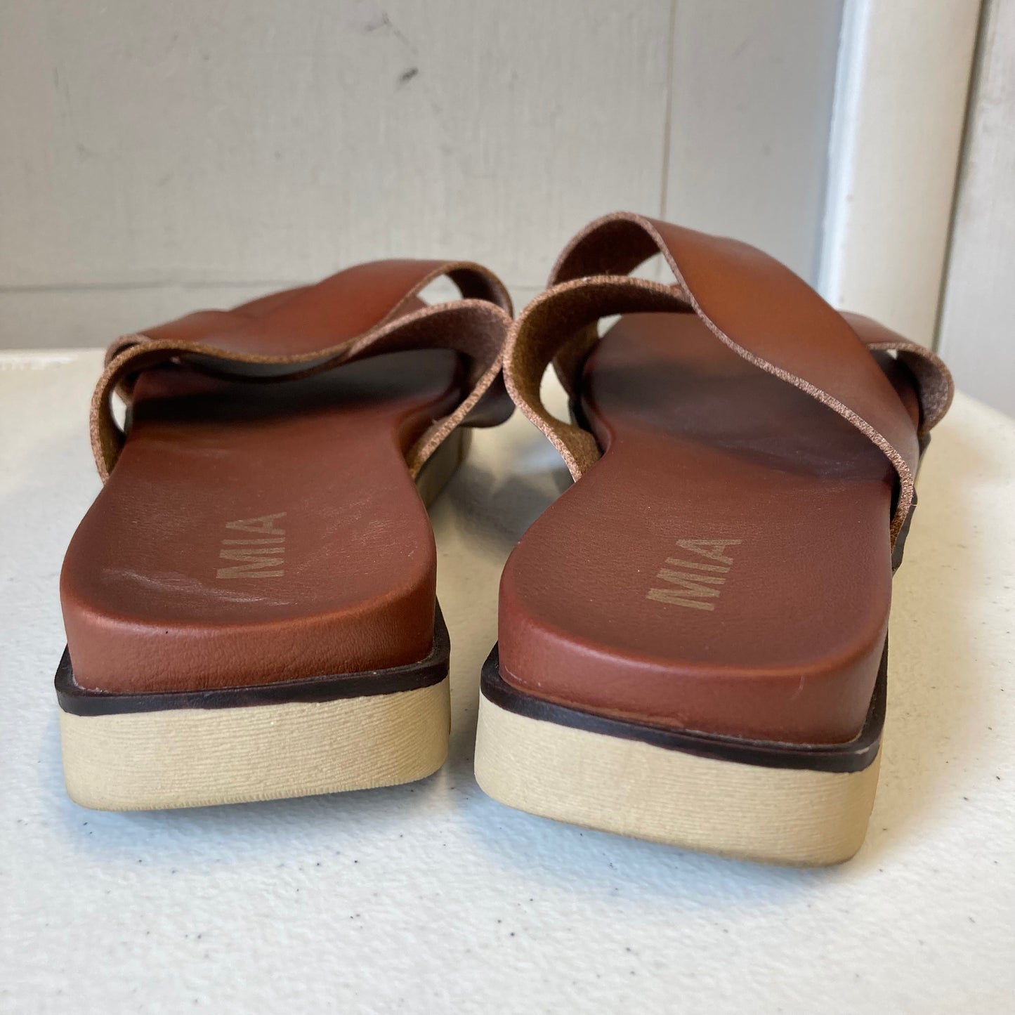 Sandals Flats By Mia In Brown, Size:8